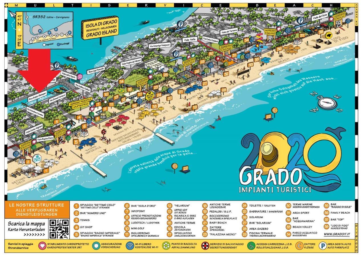 Appartamento Perco Riva Slataper Grado Exteriör bild